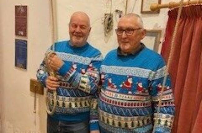 Two Christmas Robins