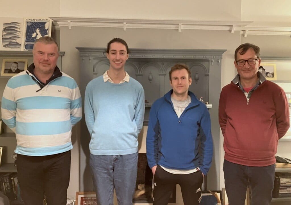 Adam Kilgour, Pip Dillistone, Louis Suggett, David Warwick (C)