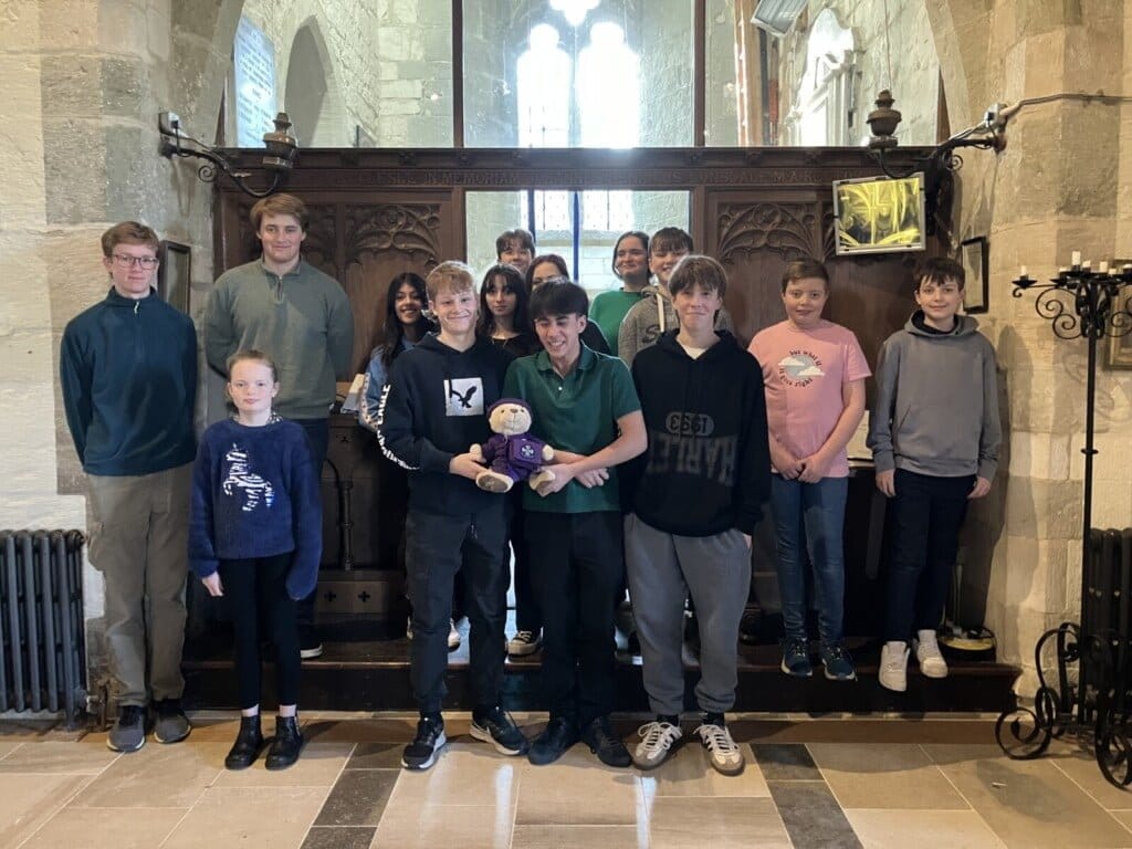 The assembled Young Ringers group at Shroton