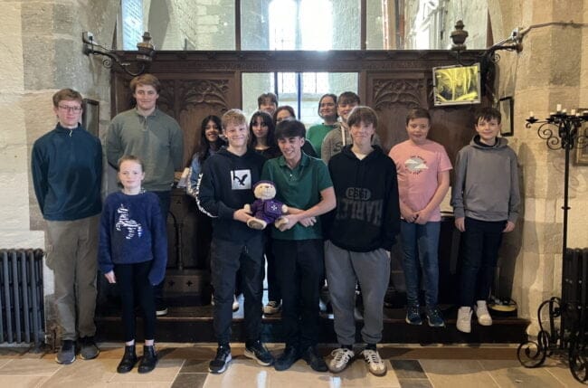 The assembled Young Ringers group at Shroton