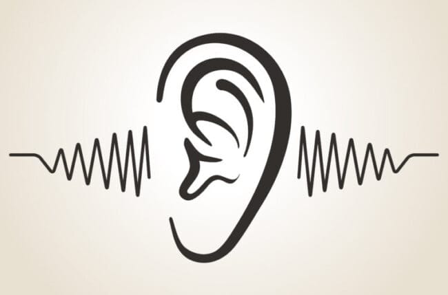 ear icon on light background