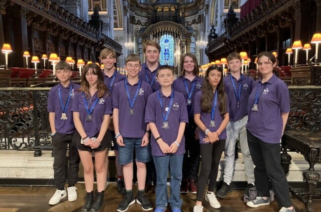 With medals at St Paul's