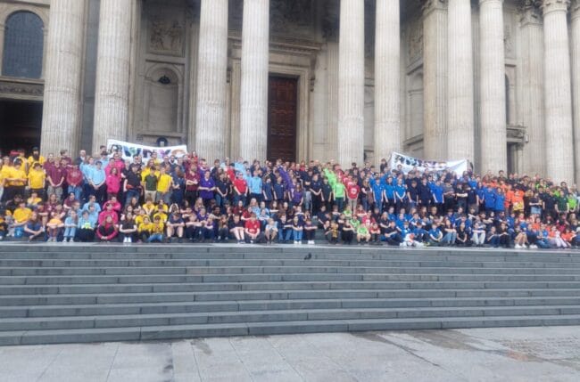 On steps at St Paul's