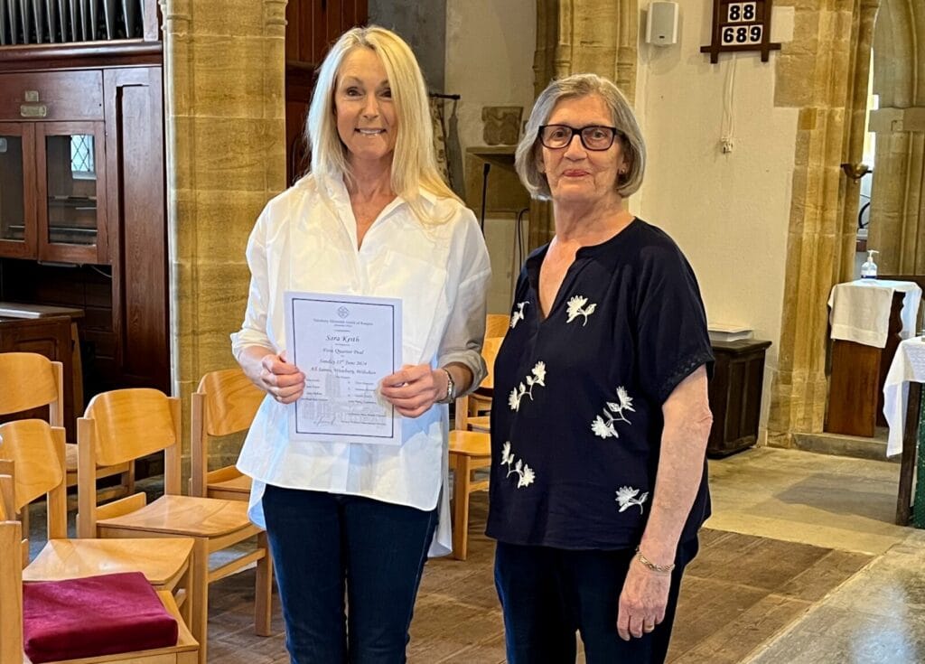 Sara Receives Her First Quarter Certificate