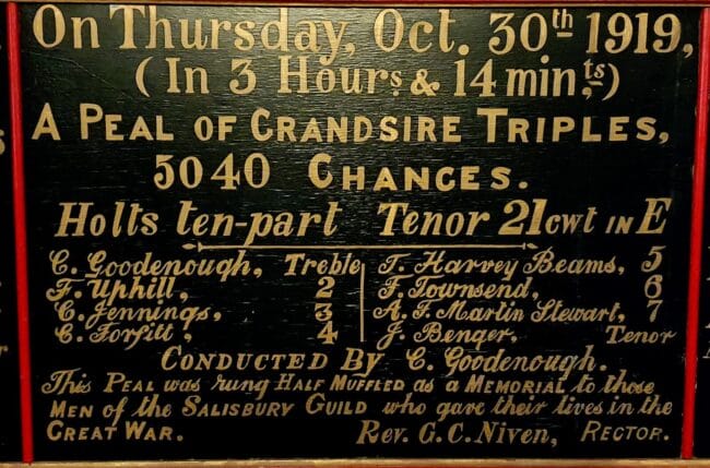 St Peters Peal Board