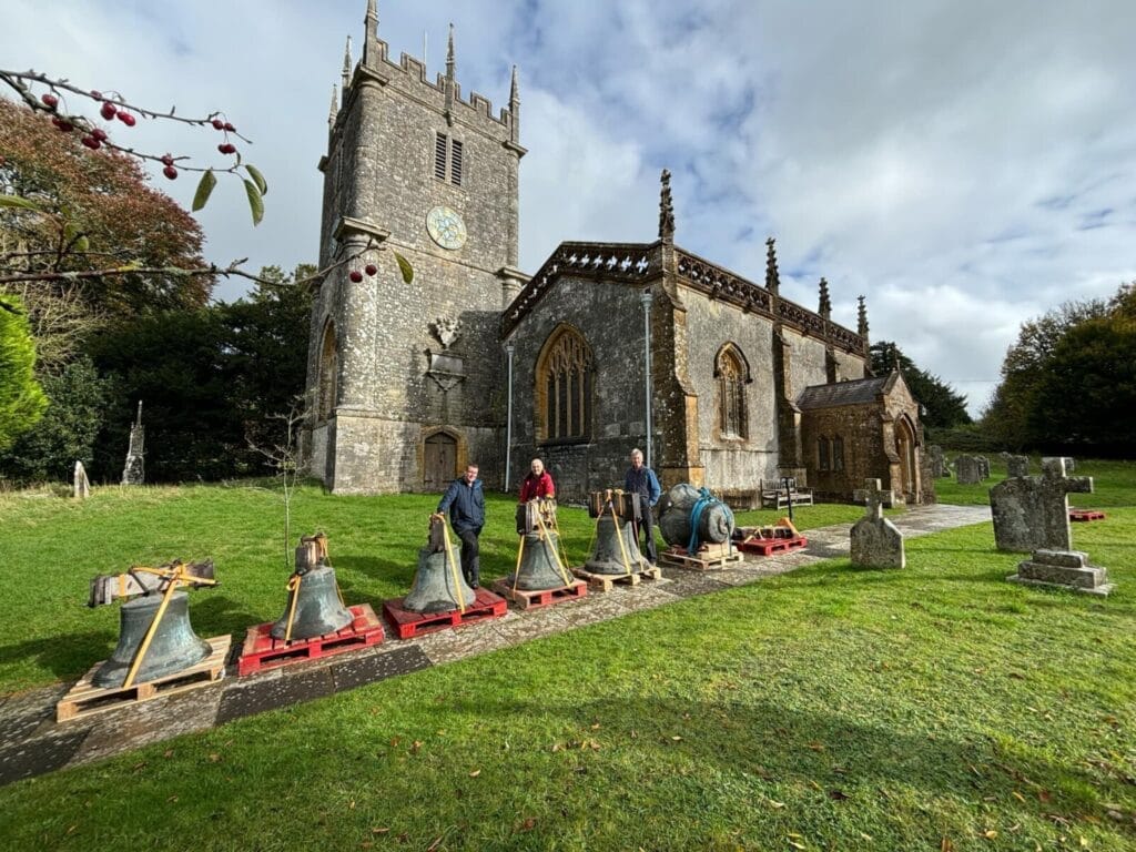 Frampton Bells in churchyard