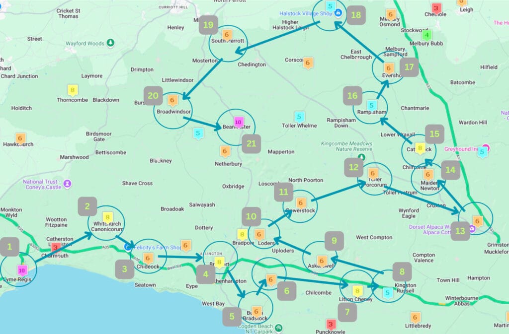 Lebrf open day route map