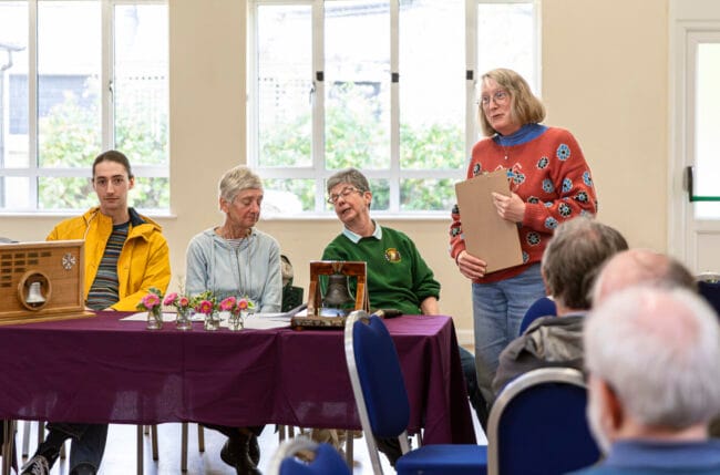 Top table: Judge Pip Dillistone, President Pat Davidson, Hon Gen Sec Kathryn Tyson, Judge Rhoda Willson