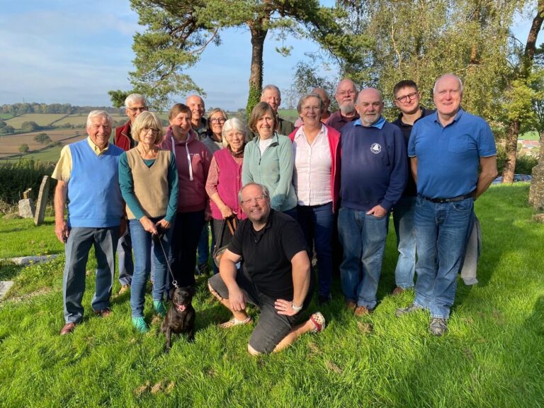 Photo of Beaminster Bellringers and friends. Outing to south Somerset, 11 Oct 2025.