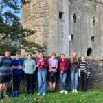Young Ringers outside Nunney castle