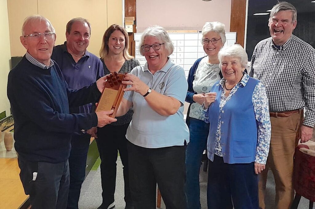 Salisbury Skittles teams being presented with the award