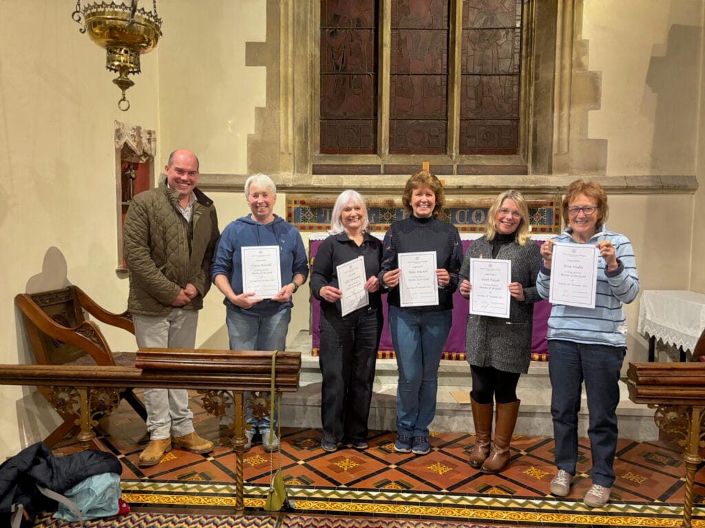 The new Lydlinch band, Ashley, Emma, Sally Anne, Helen, Sarah, Rosie