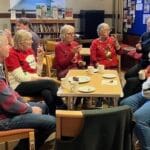West Dorset ringers eating their mince pies