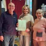 Fiona Stanford First Quarter Peal certificate presentation