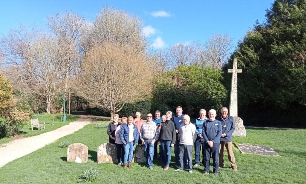 Enjoying the sunshine Preshute Course