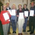 Tuesday Allsorts Liz, Jeremy, Cathy, Ann, Jane, John receiving their certificates