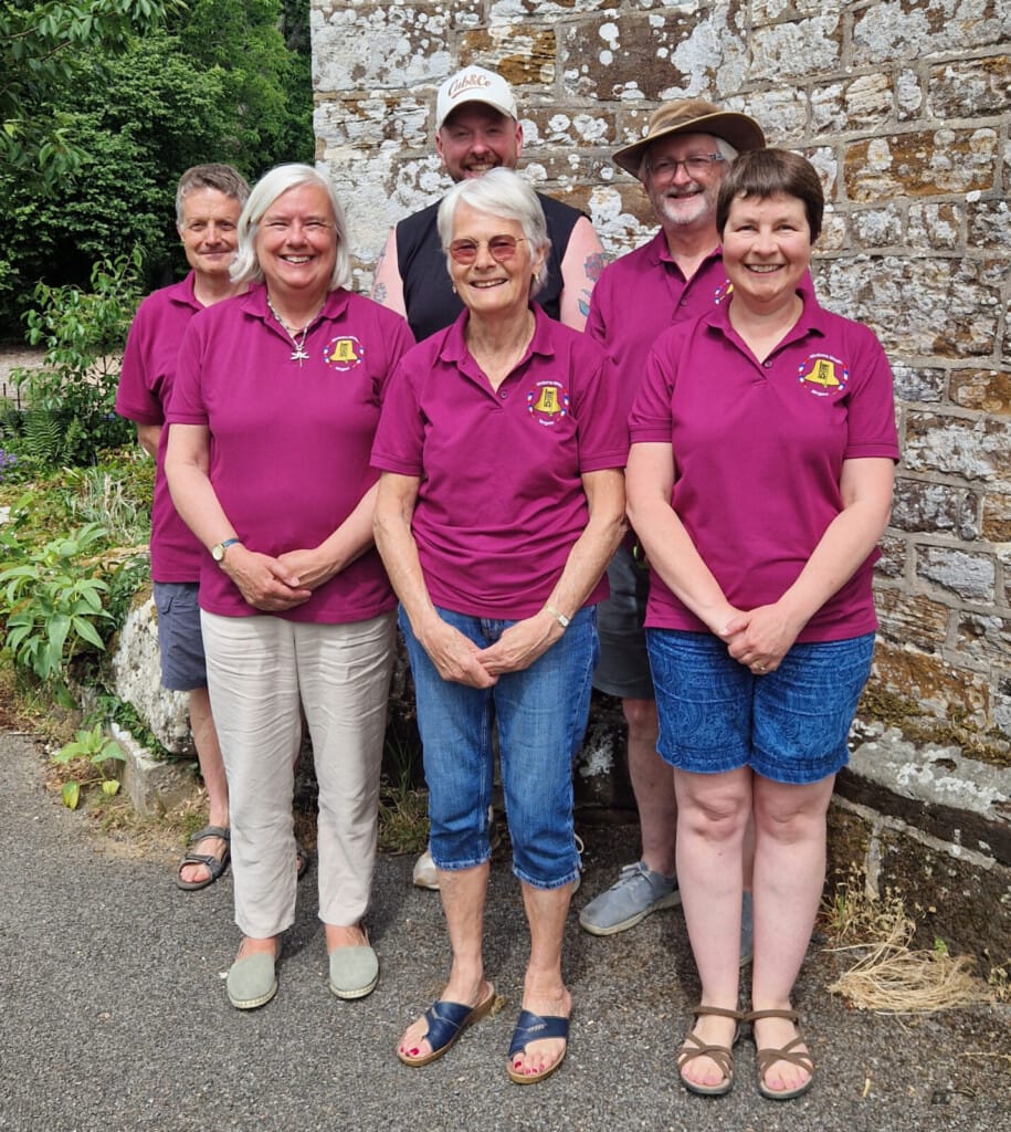 Wimborne Minster (clockwise from front R): Hilary Child, Trish Hitchins, Barbara King, Rob Child, Harry Blamire, Jonathan King