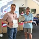 Joss Knight was presented with the Guild Young Ringer of the Year Award by the branch Training Officer, Sue Bateman.