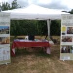 Stall all set up for the Tea in the Garden event at Lydlinch