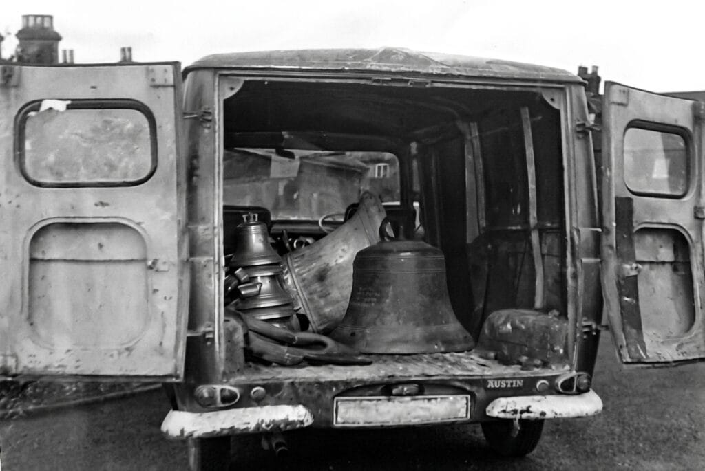 Batcombe bells in thieves van
