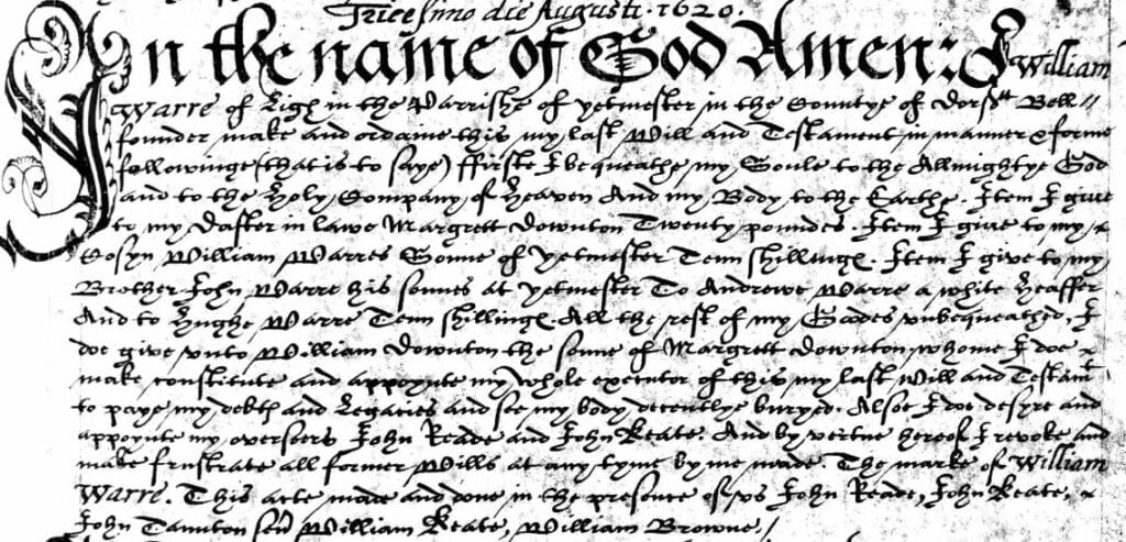 The Will of William Warre