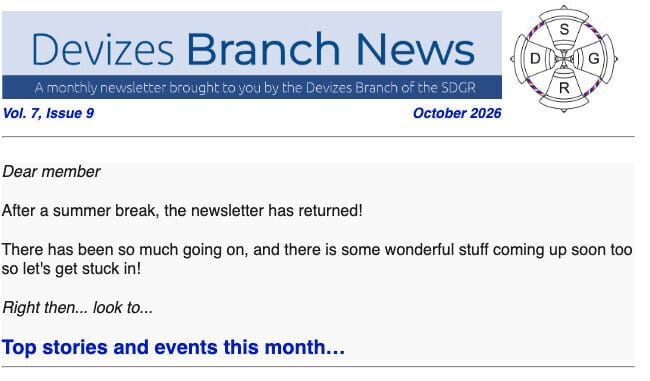 Devizes Branch Newsletter